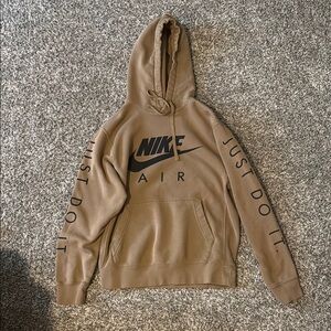 Nike Tan Black Logo Pullover Sweater